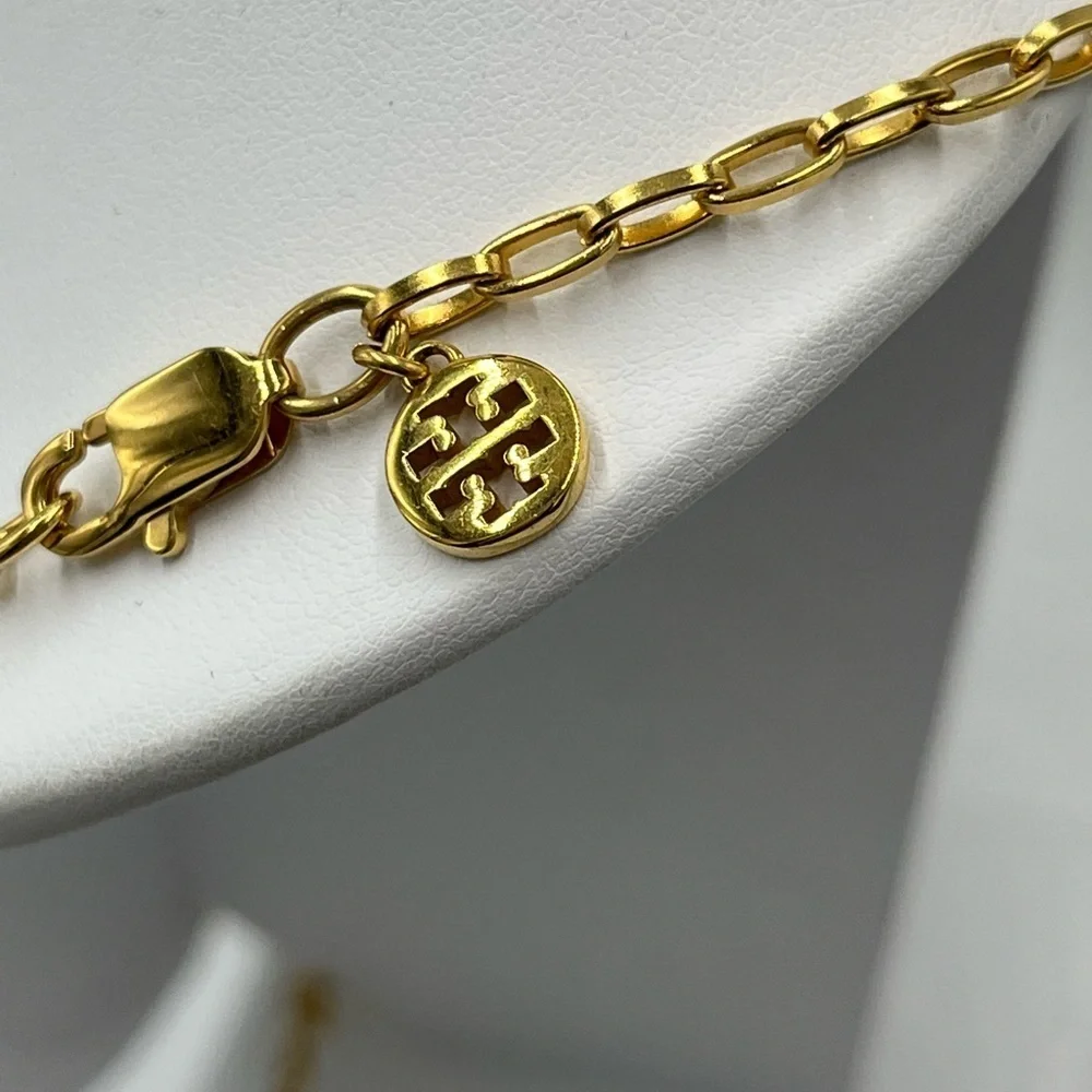 Tory Burch Gold Plated‎ Long layering Chain Necklace